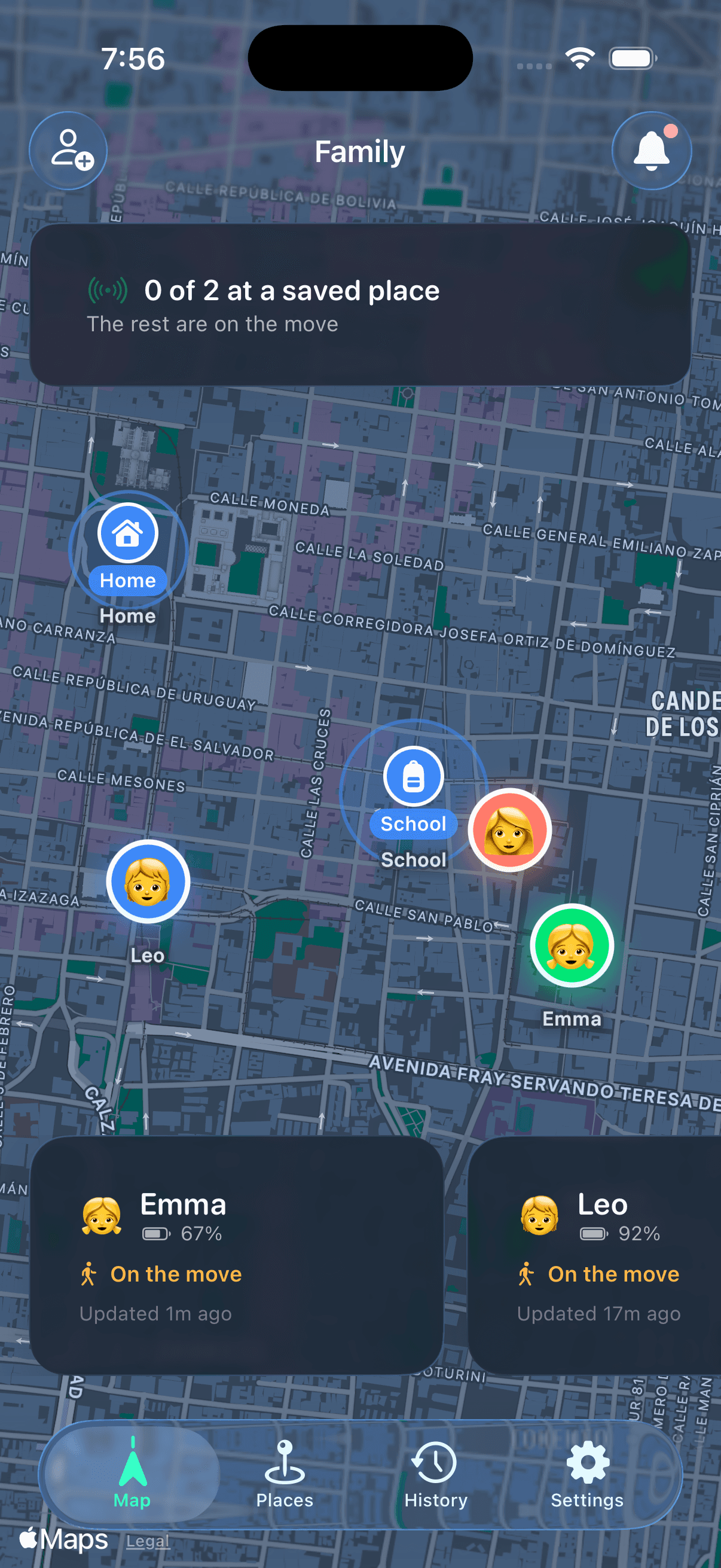 Safely live family map